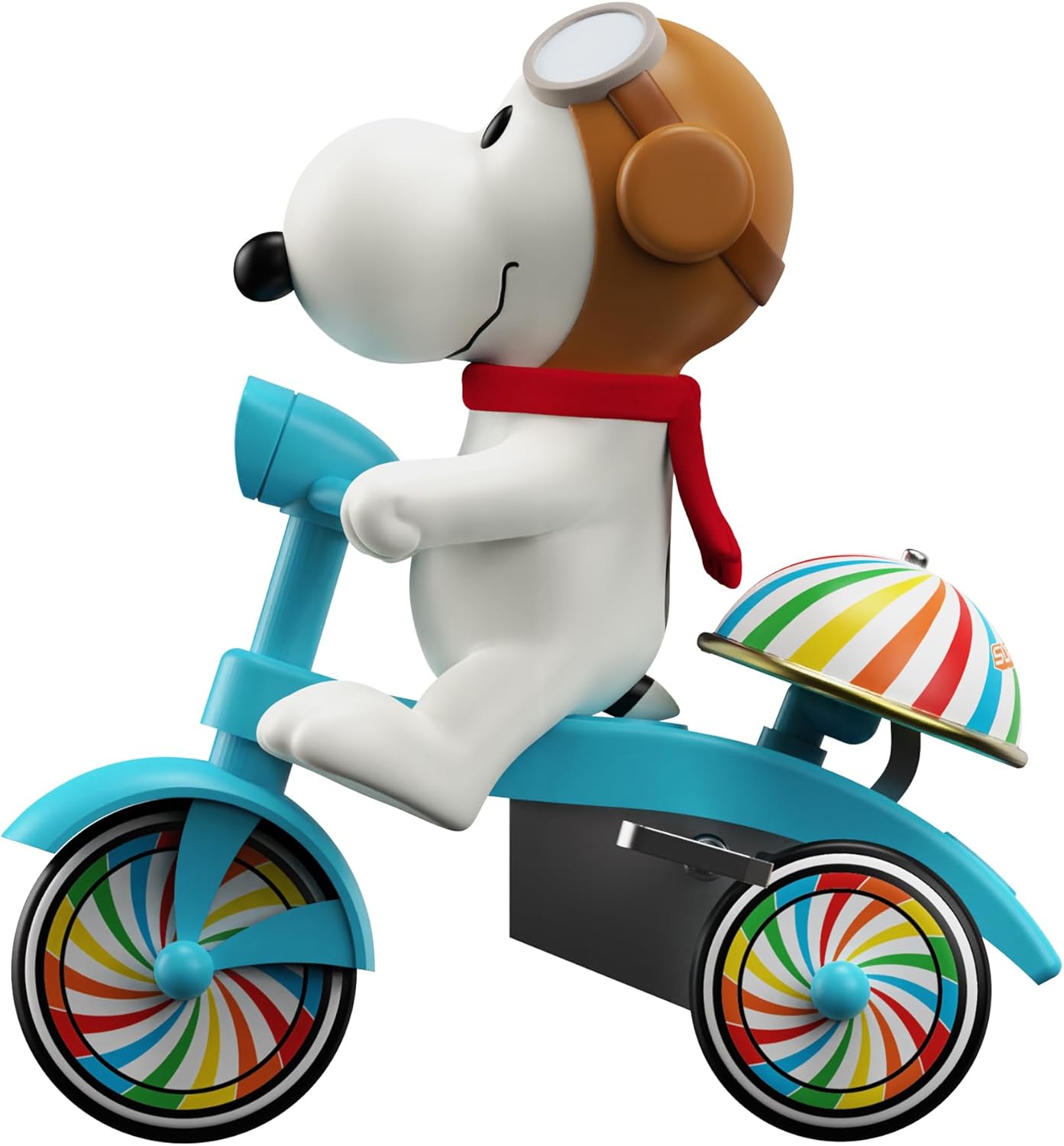 Super7 Super Cycles Peanuts Snoopy Flying Ace with Blue Trike - 5" Peanuts Action Figure - Classic Cartoon Collectibles and Retro Toys