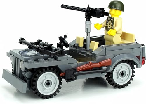 Miniatura 4 de Battle Brick WW2 4 x 4 Conjunto personalizado de vehículos utilitarios