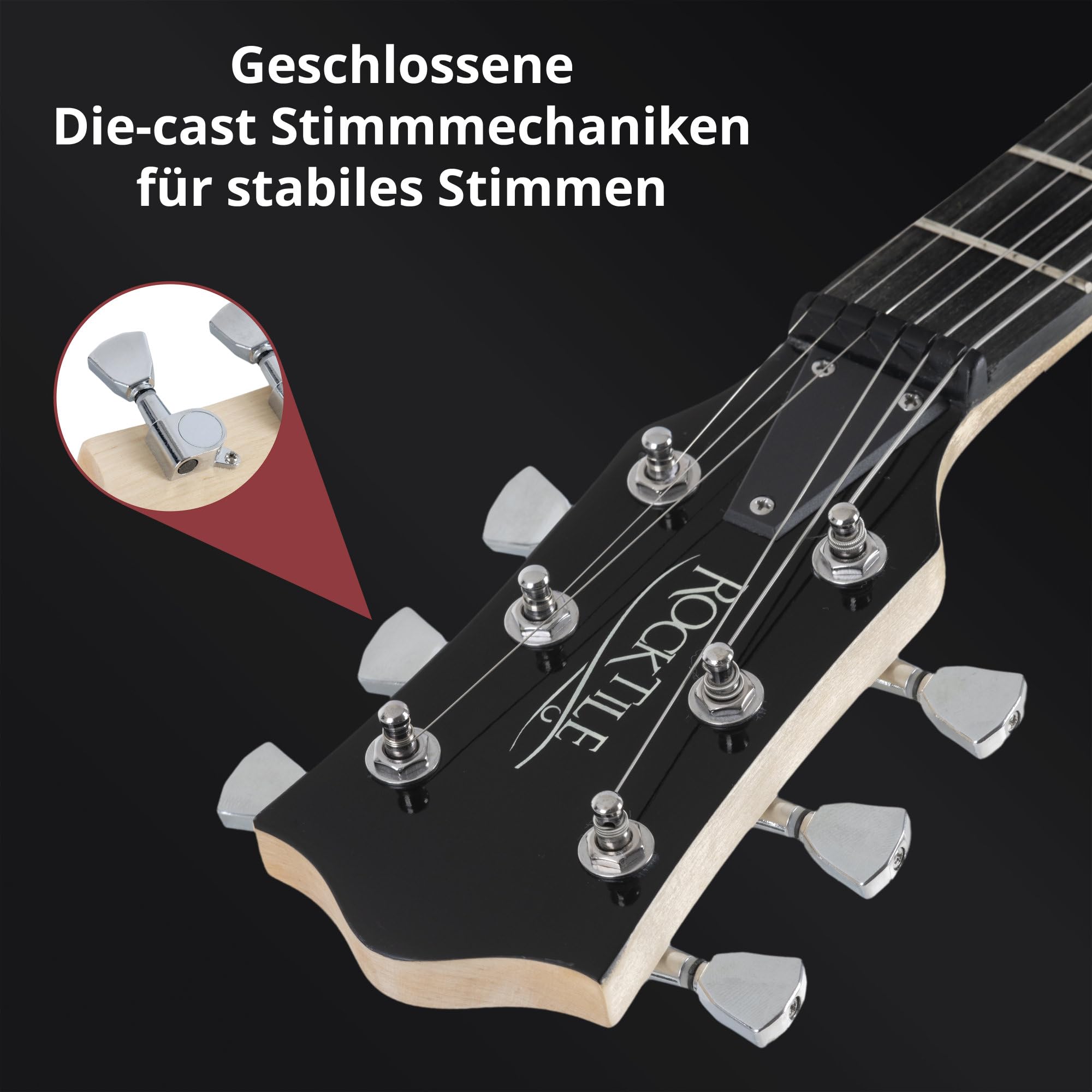 Rocktile LP-100 SB E-Gitarre (Korpus: Linde, Palisander Griffbrett, Finish: Sunburst)