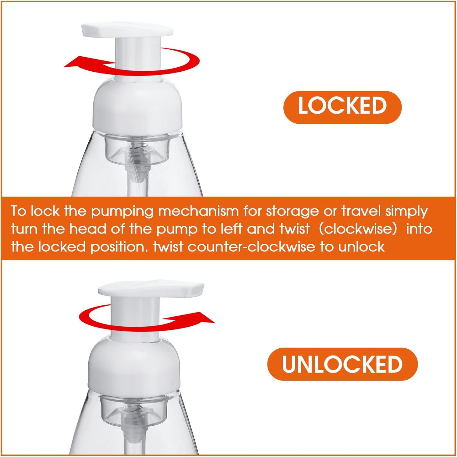 12 Pcs eBoot Foaming Soap Dispenser Foaming Pump Bottle Travel Hand Soap Pump Foam Dispenser Bottle Plastic Press Bottles Empty Refillable Plastic Container for Liquid Shampoo (8 oz) - Image 2