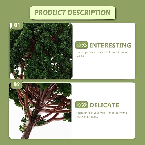 Miniatura 8 de 20 unidades de árboles modelo de plástico en miniatura para micro paisaje tren decoración de paisajes artificiales diorama suministros