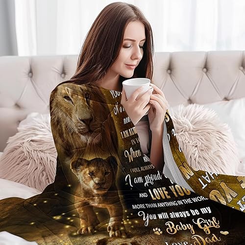 Vista 2 de Daughter Gifts from Dad, Valentines Day Gifts, Daughter Blankets, to My Daughters from Dads Blanket, Daughters Birthday Gift from Dad - Soft Flannel