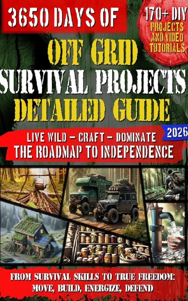 OFF GRID SURVIVAL PROJECTS: A DETAILED ROADMAP TO TOTAL INDEPENDENCE: From wilderness survival to self-sufficiency, with low-cost vitality, off-grid autos, and self-defense