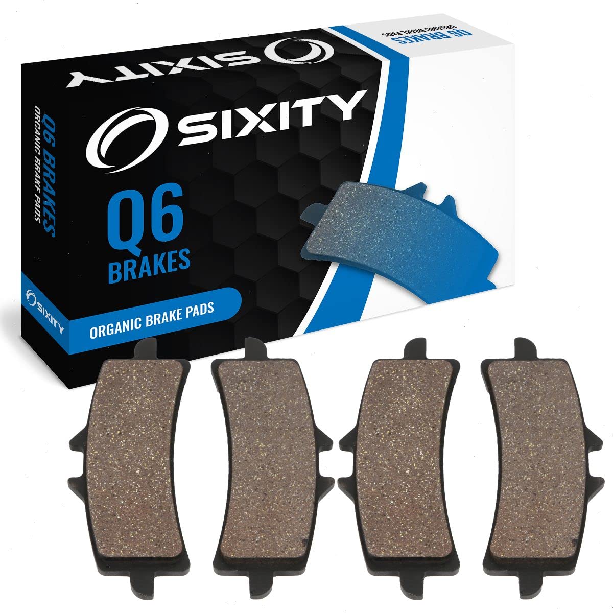 Sixity Q6 Front Organic Brake Pads compatible with KTM 1290 Super Duke R 2014-2015 Complete Set