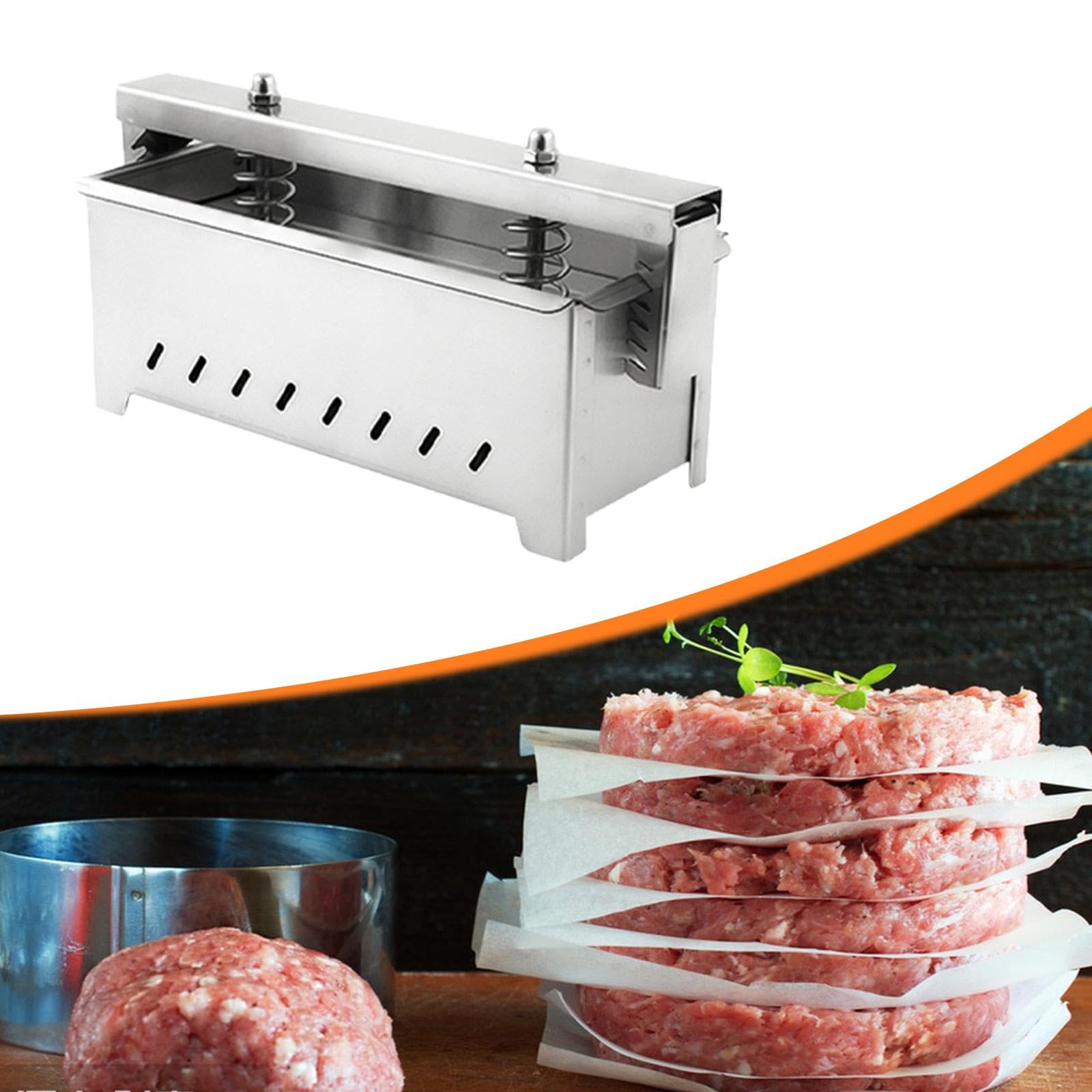 Milageto Fleischklopfer Fleischpresse, Küchenfleischpresswerkzeug, Schinkenpresse, manuelle Fleischklopfermaschine Selbstgemacht für Restaurants, Rindfleisch, Schweinefleisch, Ziegelsteine, 2 Kg