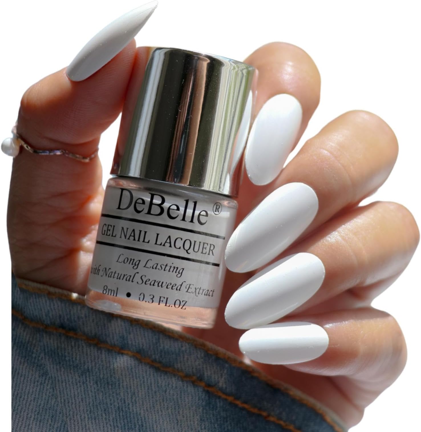 Gel Nail Polish Vanilla Croissant(White Nail Paint)|Non UV - Gel Finish |Chip Resistant | Seaweed Enriched Formula| Long Lasting|Cruelty and Toxic Free| 8ml
