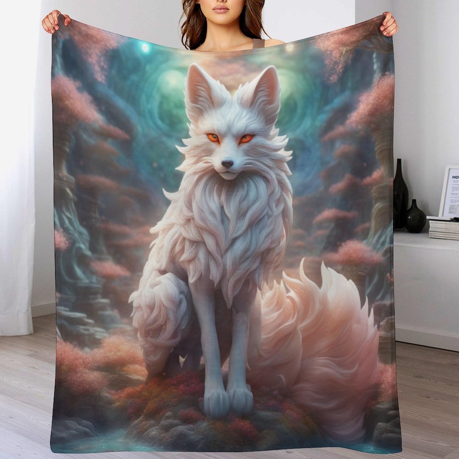 Couverture polaire renard pour des soirées cocooning au chaud sur le canapé