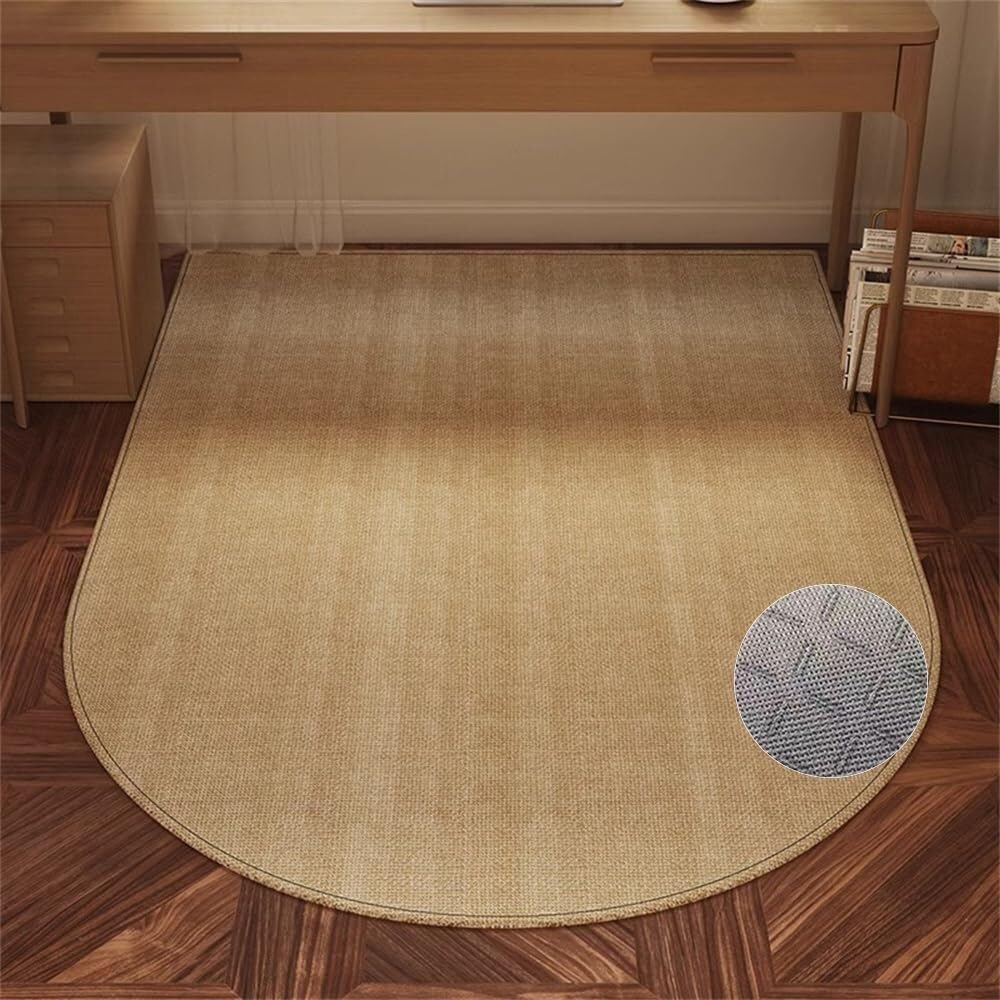 SSDDLZEQ Premium durable range Linen-print Protective Rug For Computer Gaming Chairs, Suitable For Study Areas(Beige,100x120cm)