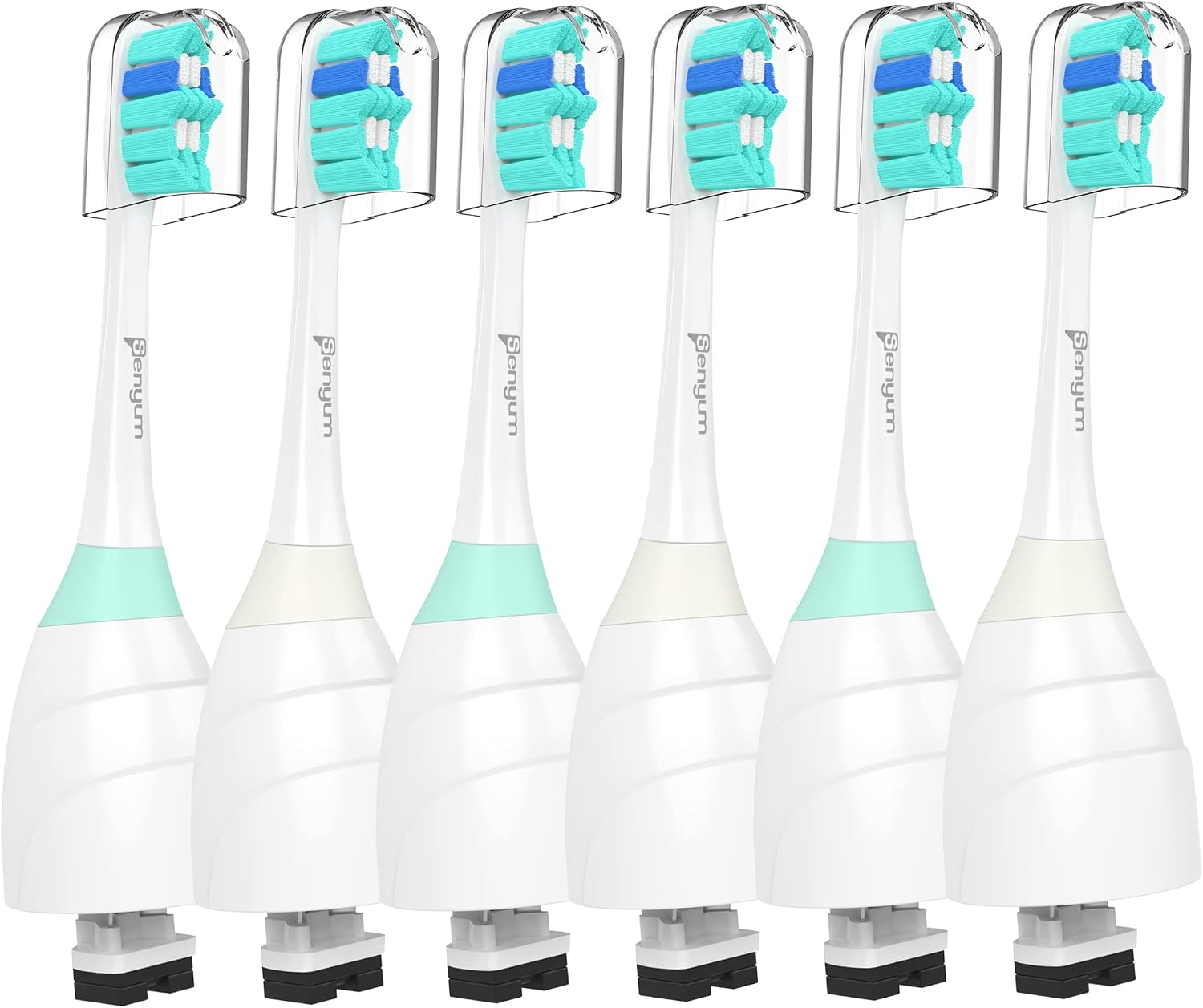 Senyum Replacement Toothbrush Heads for Philips Sonicare Replacement Heads E Series,for Phillips Sonicare Replacement Brush Head E-Series Essence Electric Brush Heads for Sonicare 6 Pack