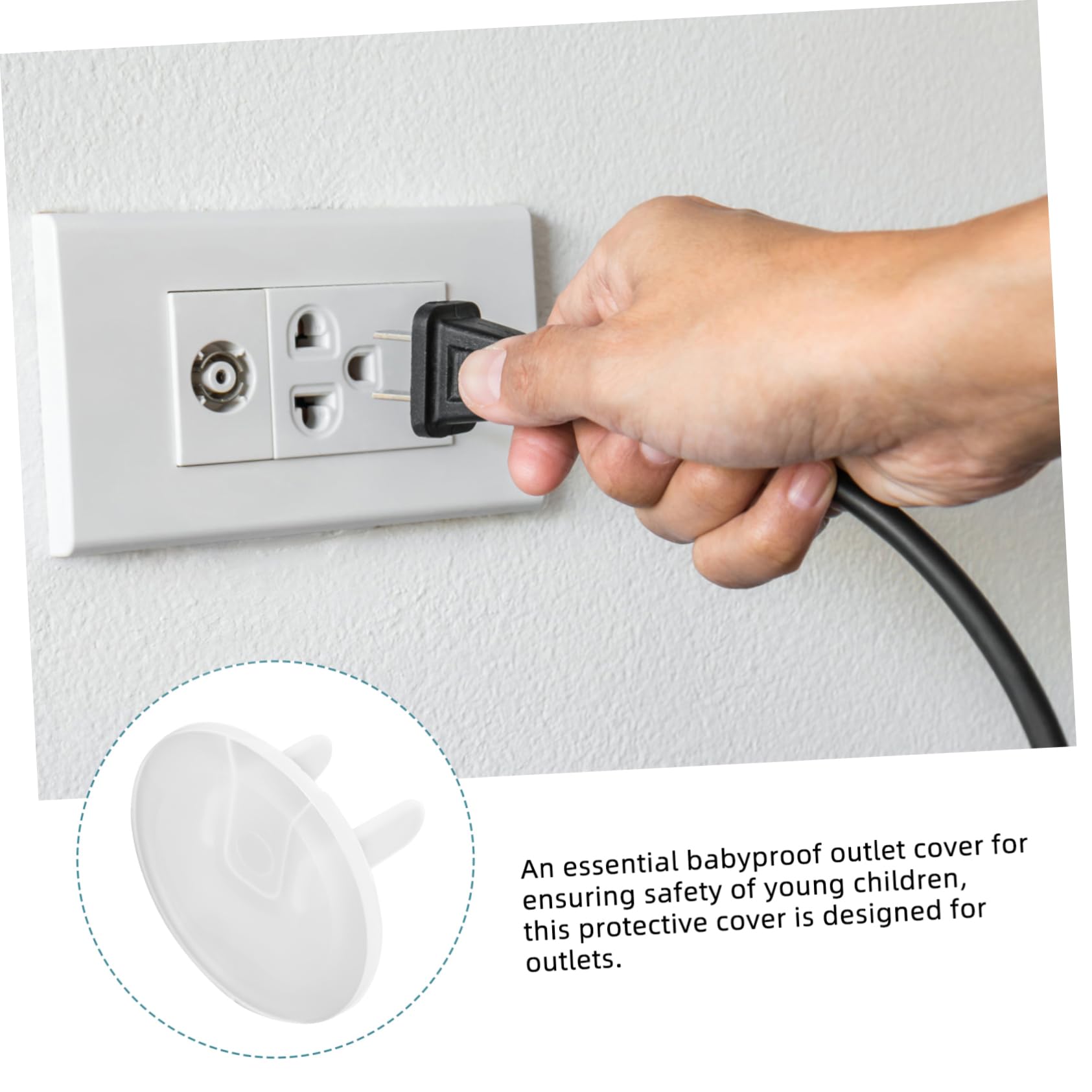 KESYOO 12Pcs Transparent Outlet Covers Safety Plugs for Electrical Sockets Durable Socket Safety Covers Easy Install Wall Plate for Outlet Protection