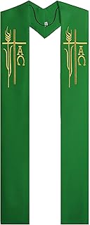 Alpha Omega Overlay Stole Wedding Clergy Stole 90" Long-4 Colors Available