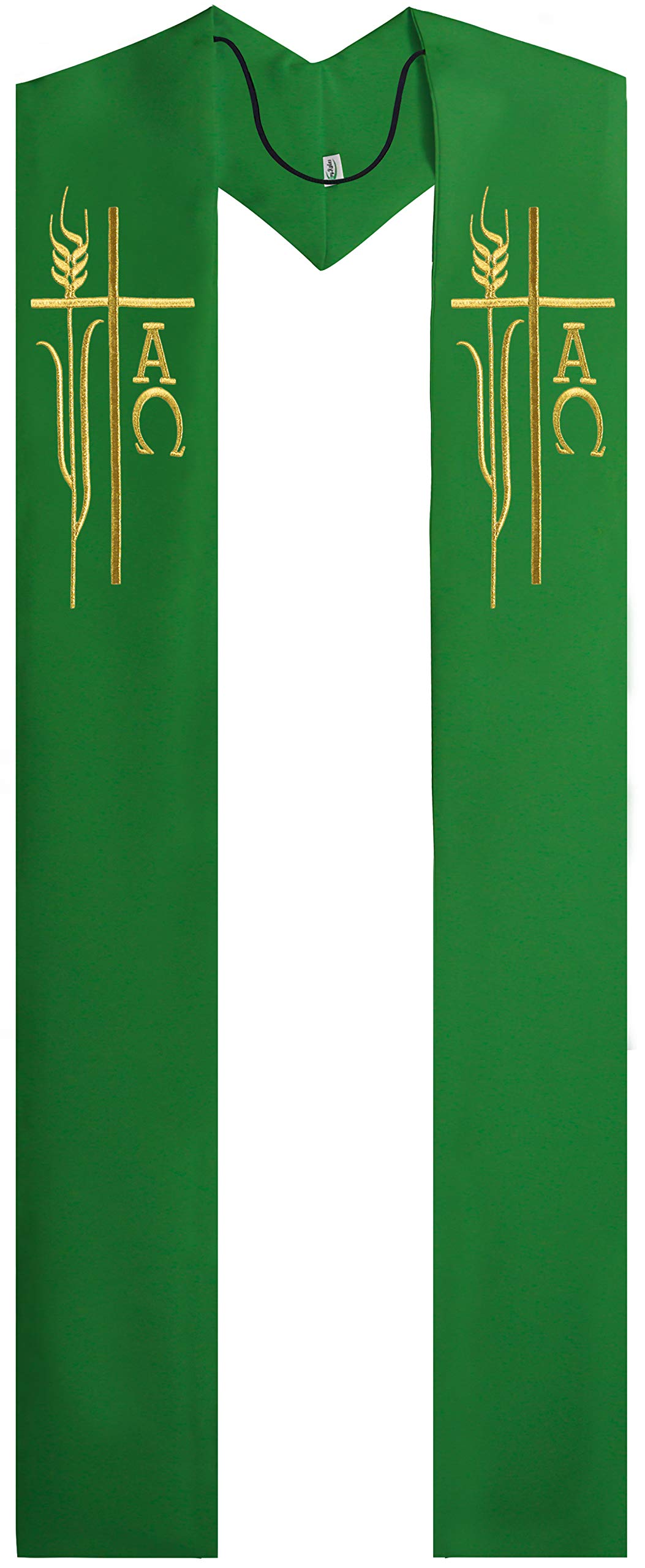 IvyRobesAlpha Omega Overlay Stole Wedding Clergy Stole 90" Long-4 Colors Available