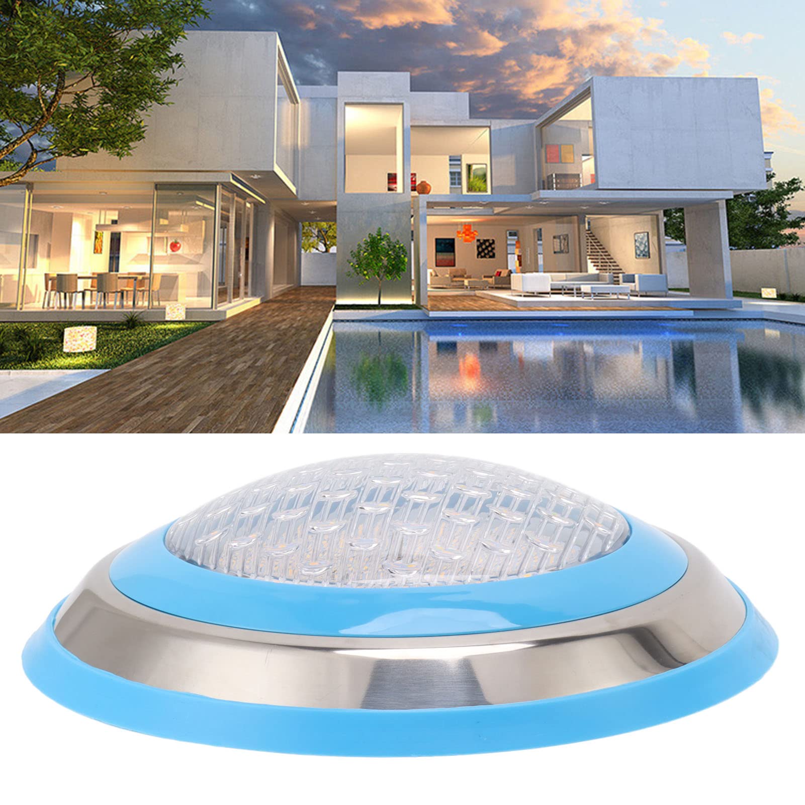 Cocoarm LED-Unterwasser-Poolleuchte, 316 Edelstahl, Unterwasser-Poolleuchte, 35 W, Wechselstrom, 12 V, IP68, Wandmontage, warmweiß, für Pools, Brunnen, Teiche, Aquarien