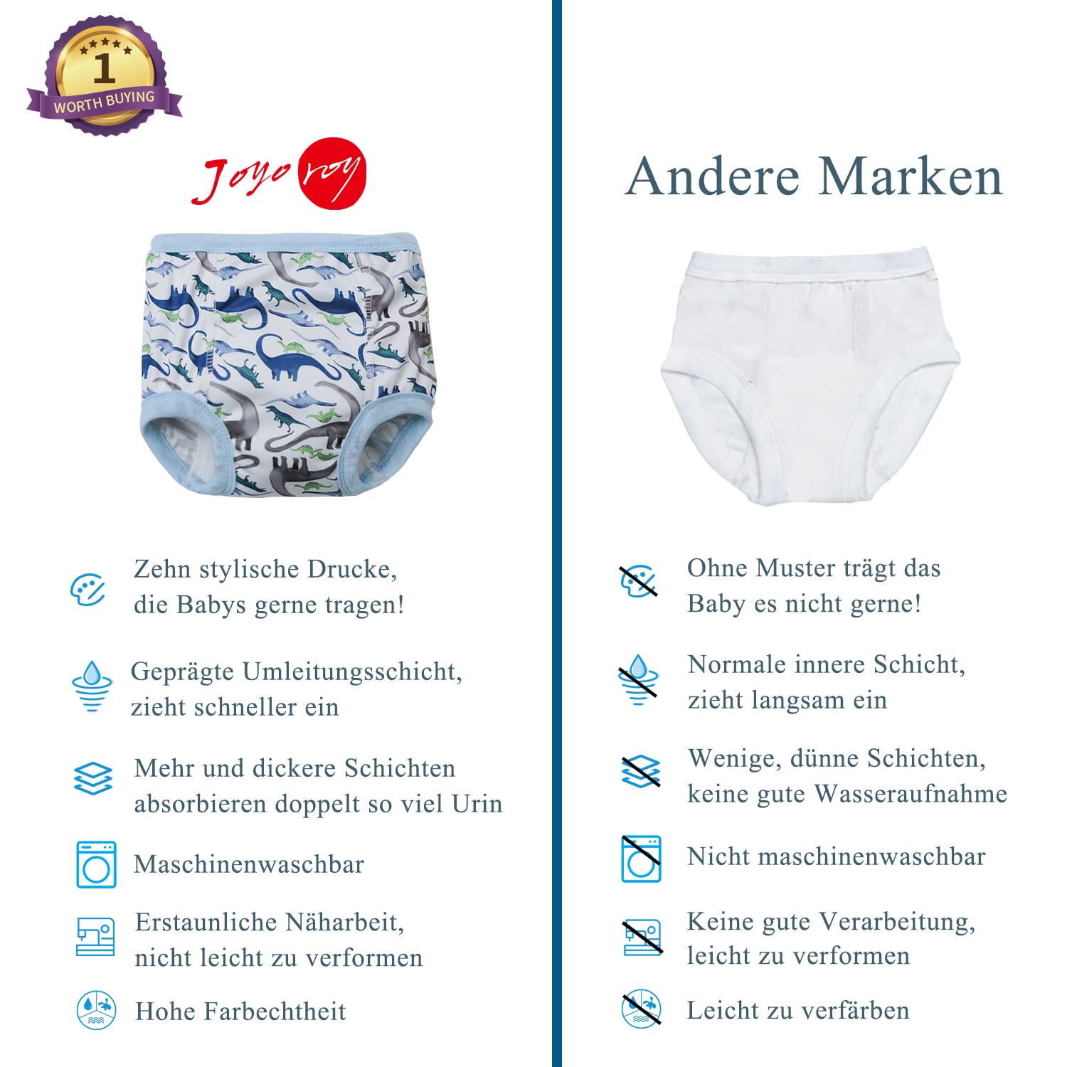 Joyo Roy culotte apprentissage propreté fille culotte apprentissage propreté garcon apprentissage propreté enfant culotte apprentissage stop pipi culottes et slips boxer dim enfant 2-6 ans