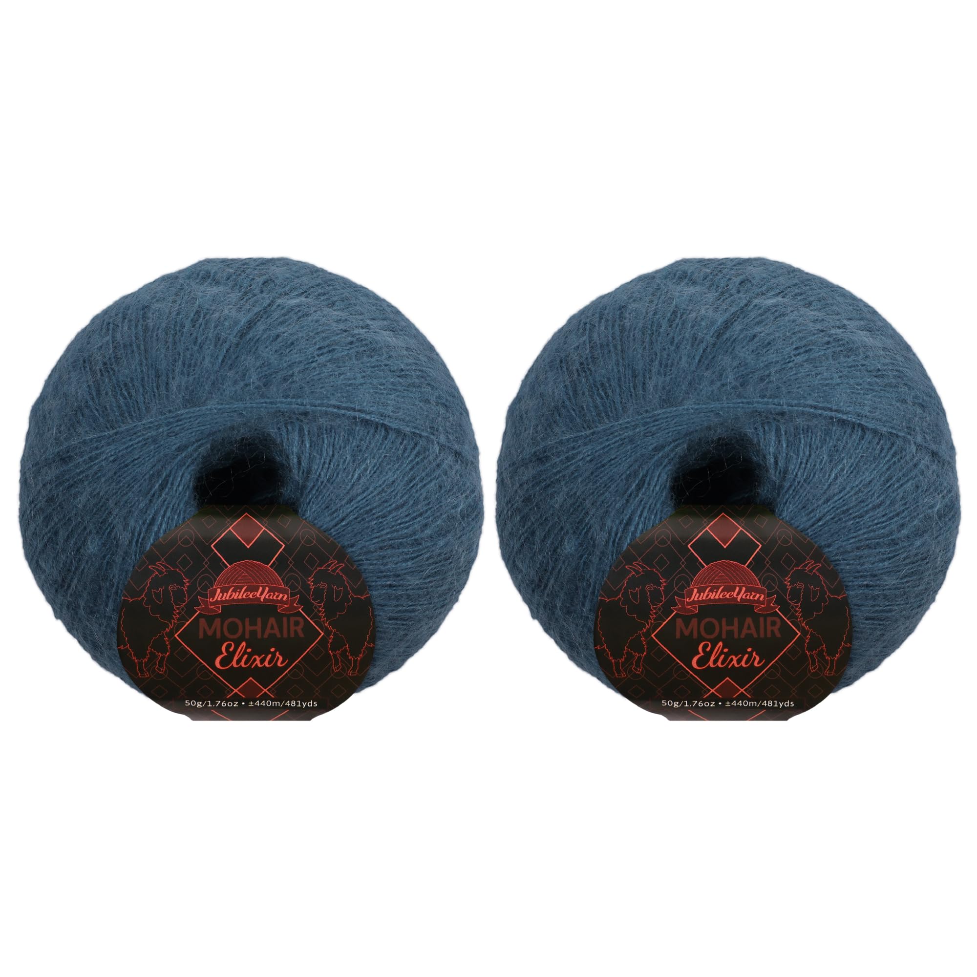 JubileeYarn Mohair Elixir Yarn - 50g/Skein Baby Wool Blend - Adios Mother - 2 Balls — image 1