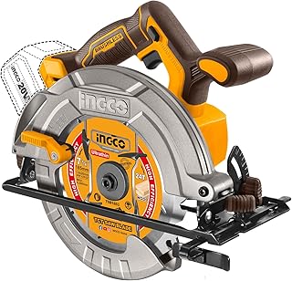 INGCO Cordless Circular Saw, Brushless Motor, 4800 RPM, 185 MM Blade Diamater (Tool Only)