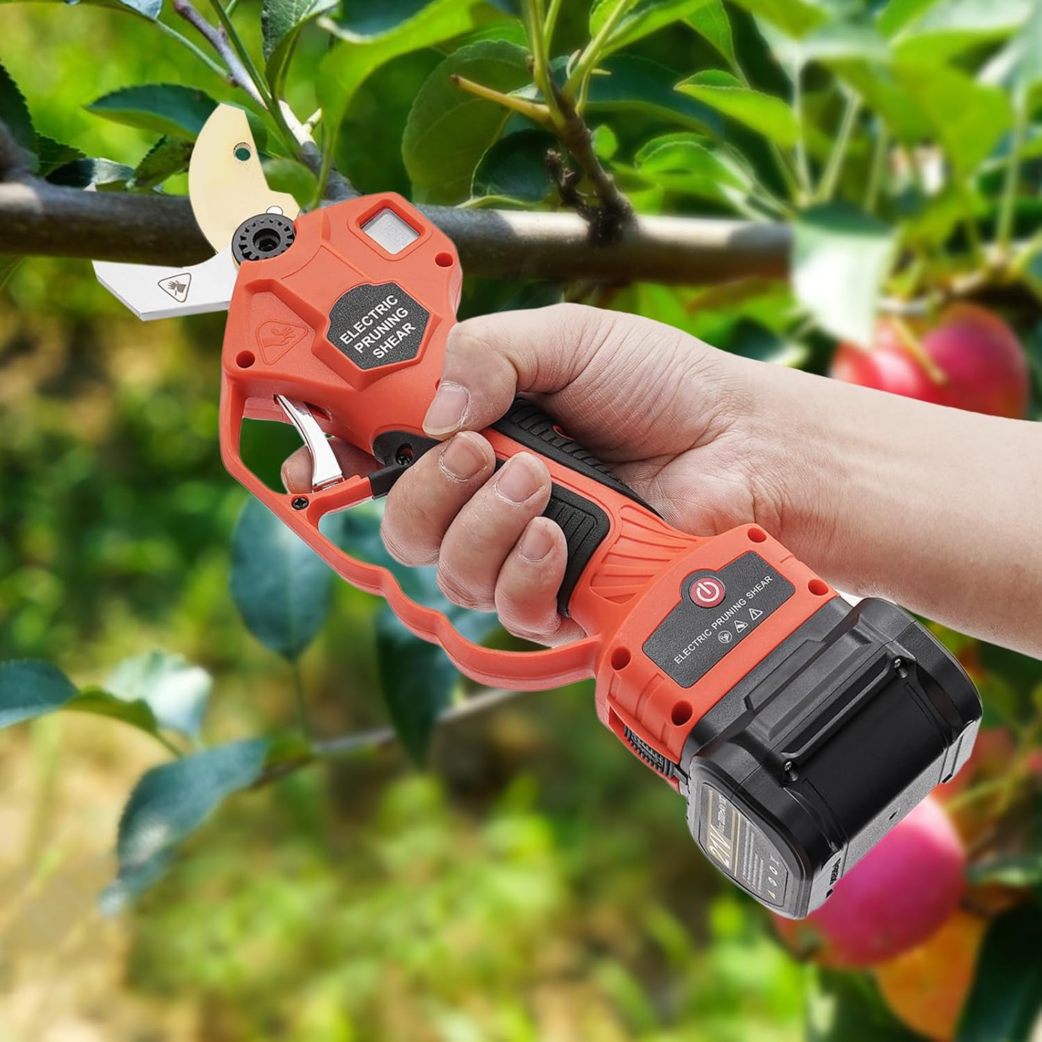 2-In-1 Cordless Pole Pruning Shears 21v With 6.2ft Extension Pole, 1.18" Cutting Diameter Electric Tree Pruner, Sk5 Blade & 2pcs 2.0ah Battery For Branch Trimming