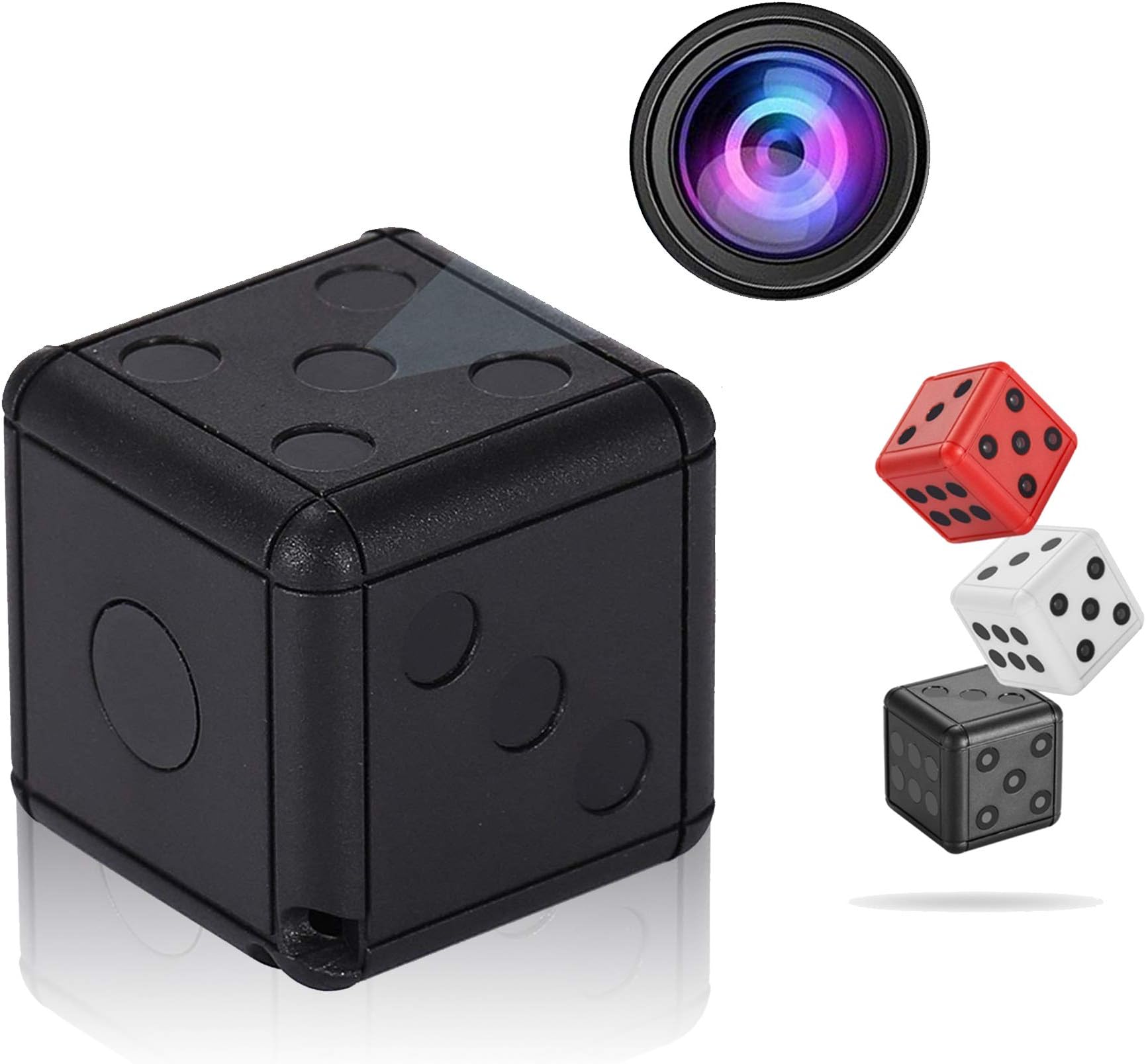 Mini Wireless Action Dice Camera - Full HD Cameras with Motion Detection & Night Vision, Monitoring and Cam Recorder for Home & Office, Nanny Cam, Camaras para Casas