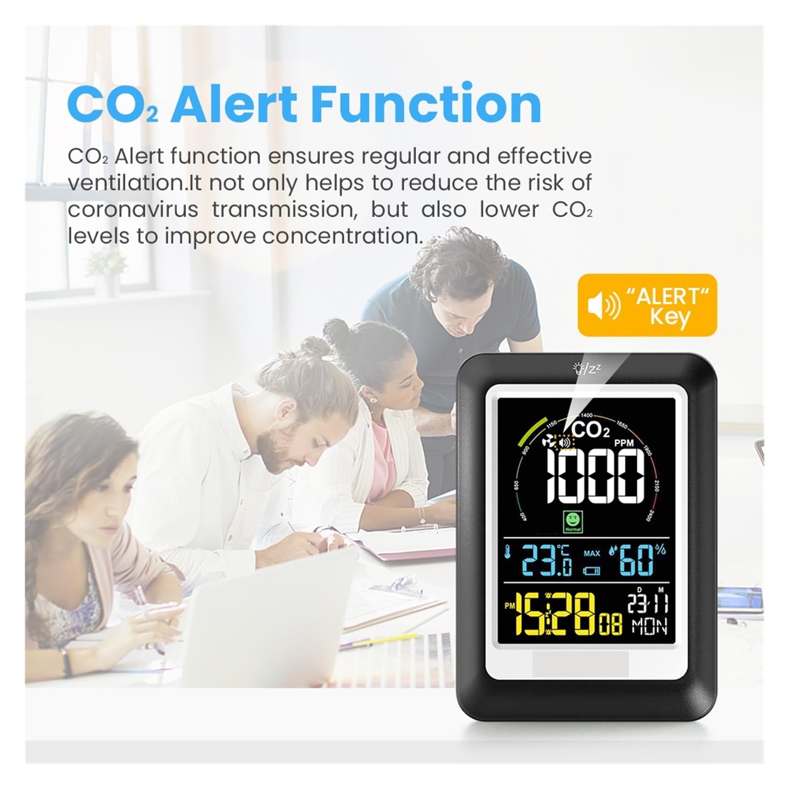 Amazon.co.jp: 5 In 1 空気品質モニター多機能リアルタイム Dectect