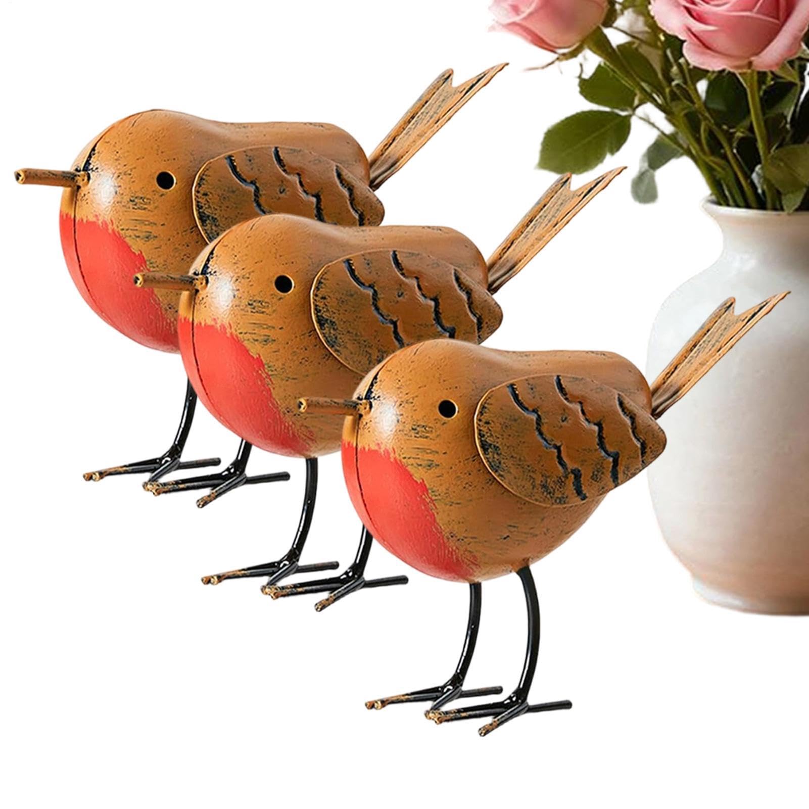 Trois Pièces Décorations d'Oiseau d'Extérieur pour Rompre la Monotonie du Jardin