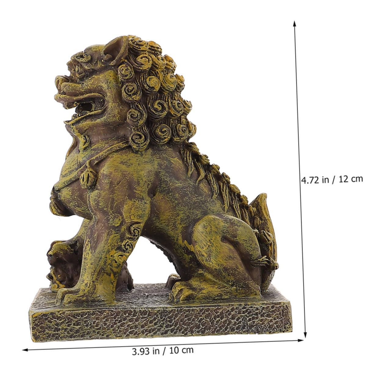 ibasenice Ornamento Acquario in Resina Statua Leone Cinese per Micro Paesaggio Decorazione per Vasca