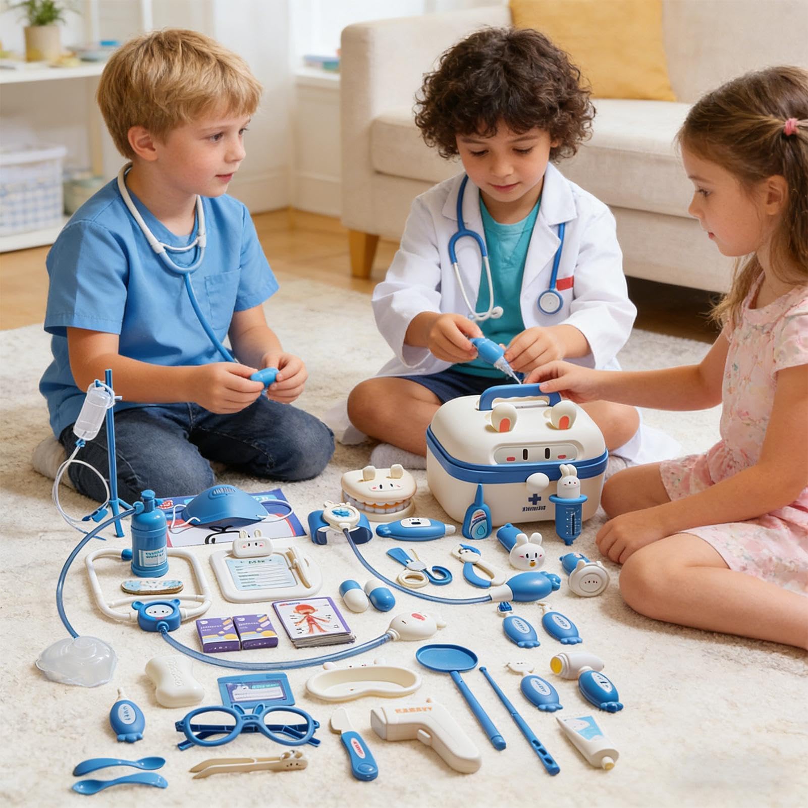 Set de Juego de Médicos para Niños Juguete de Hospital con Luz y Sonido | Set de Juego para Hospital Infantil para Escuela Infantil Jardín Hogar Habitación Regalo