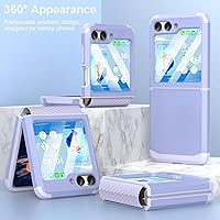 Vista 4 de Funda diseñada para Galaxy Z Flip 5 con protección de bisagra para Samsung Flip 5, resistente a prueba de golpes, funda protectora de cuerpo
