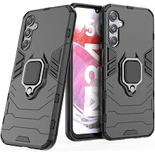 Rugged Case Ring Holder Case for Samsung Galaxy M34 5G, Finger Loop Case with 360 Degree Rotatory Ring Stand