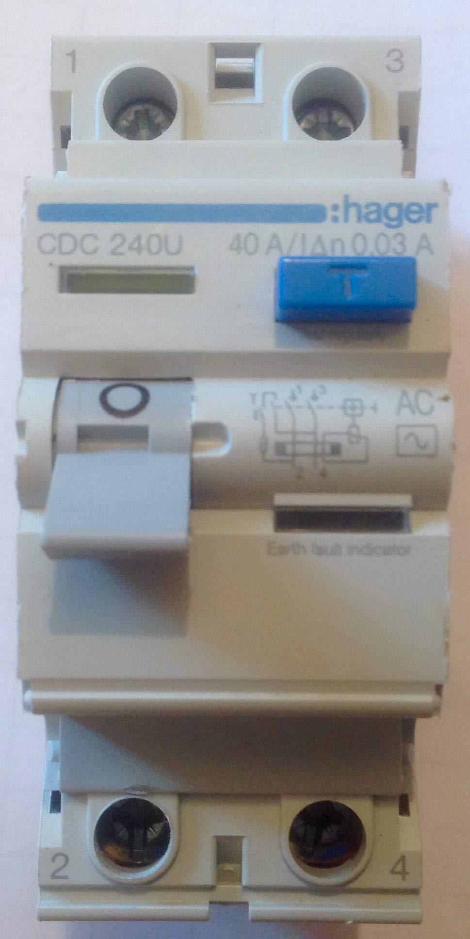 Hager CDC240U 40A 30mA RCCB