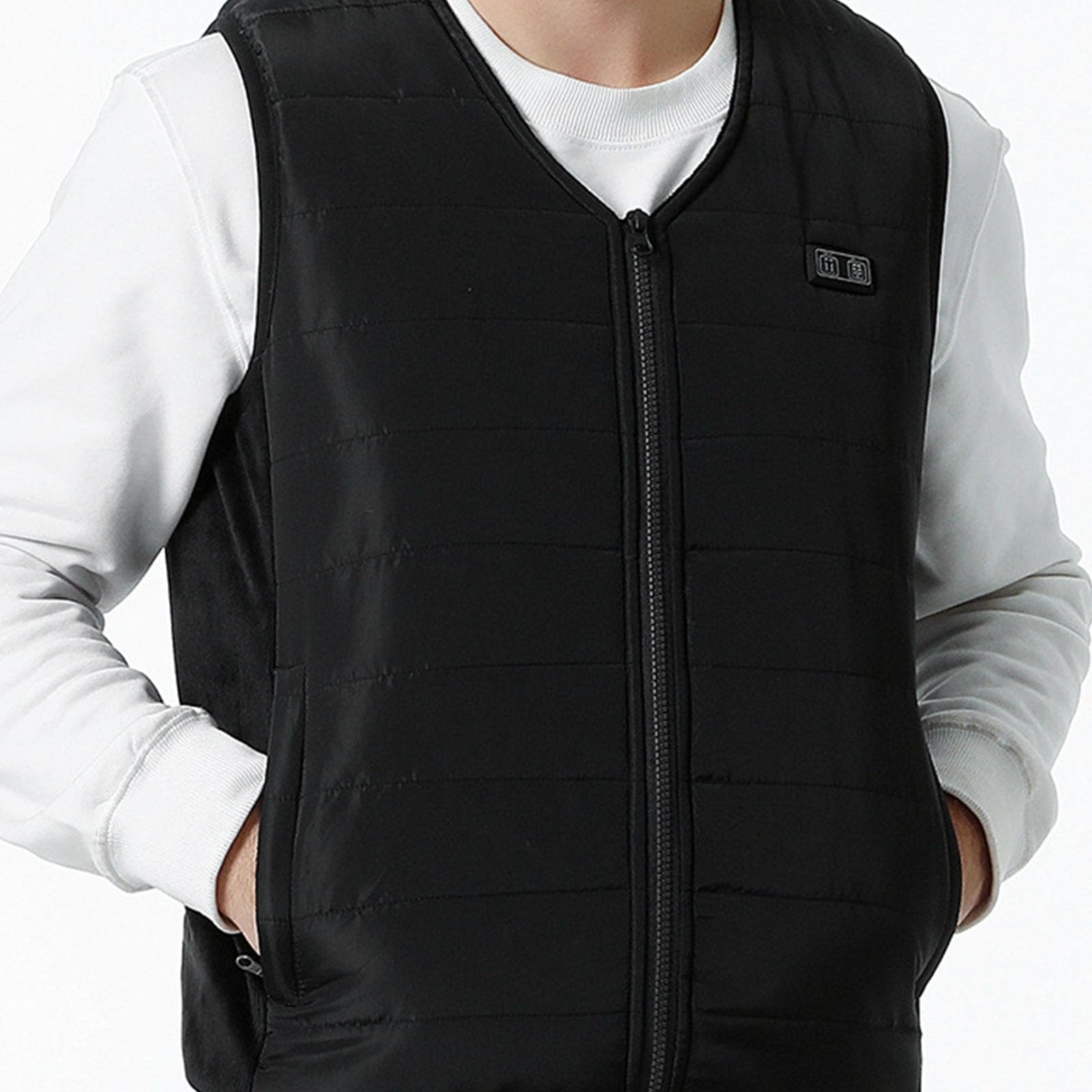 Gilet riscaldato USB regolabile per climi freddi Design ergonomico antivento strato termico gilet per lo sport uso quotidiano gilet esterno riscaldato alimentato tramite USB