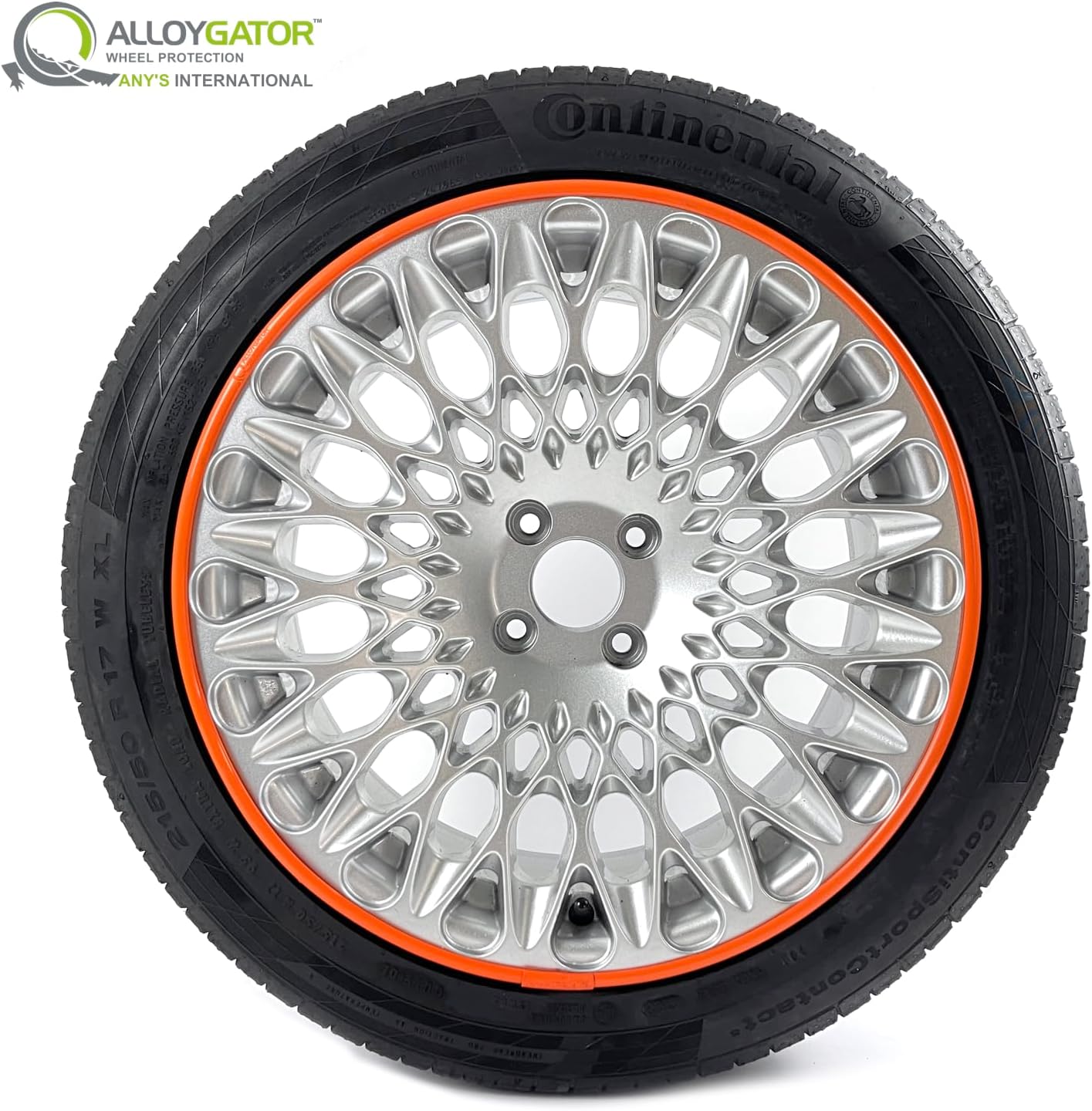 ホイールを傷から守る リムガード【アロイゲーター・INTER・オレンジ】12-19インチまで対応のインター 4本セット