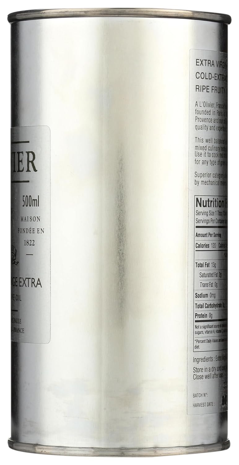 A L'Olivier Refill Tin Extra Virgin Olive Oil, 16.7-Ounce Tins
