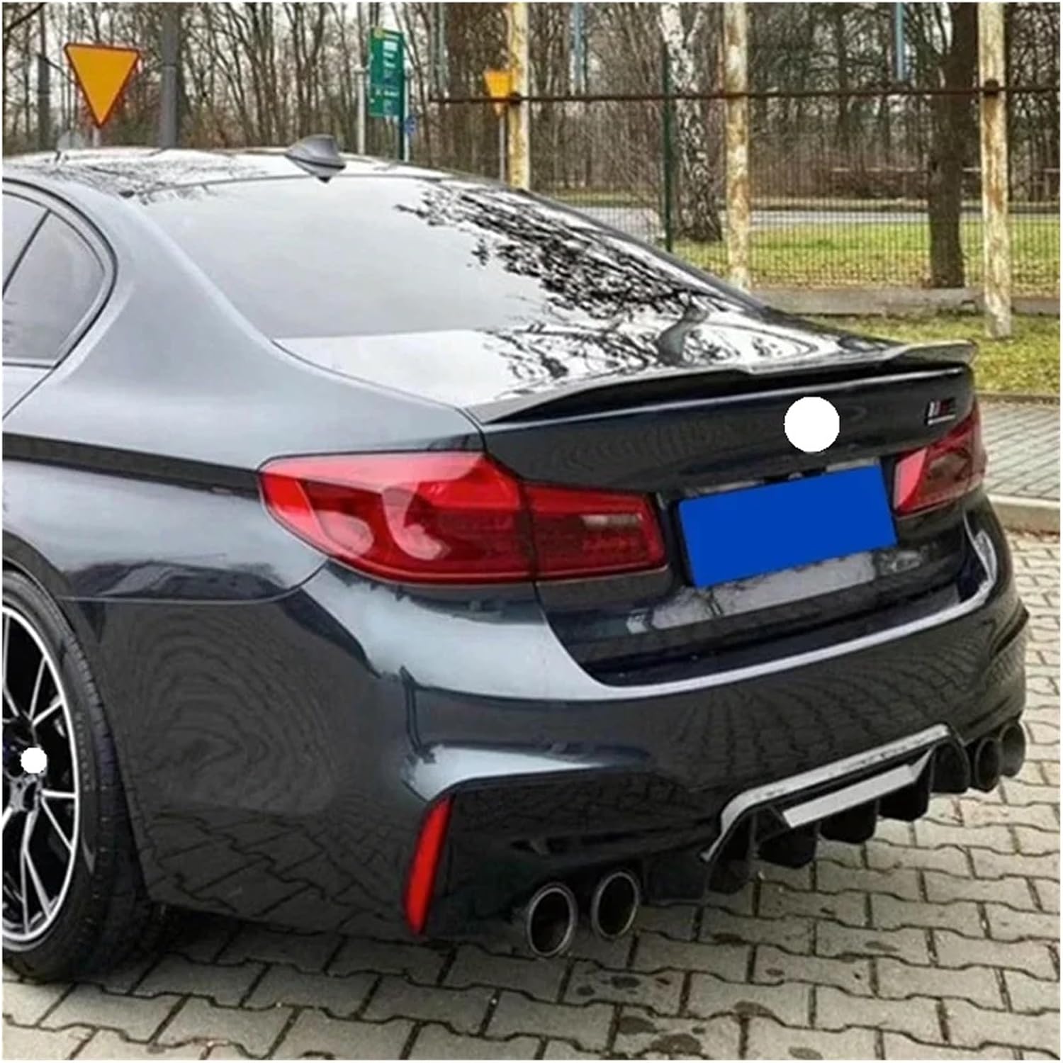 M Performance Pro Style Rear Trunk Roof Spoiler Lip Wing Compatible for BMW G30 G38 F90 M5 M5+ 2017-2023 Body Kit Car Styling Accessories(Glossy Black)