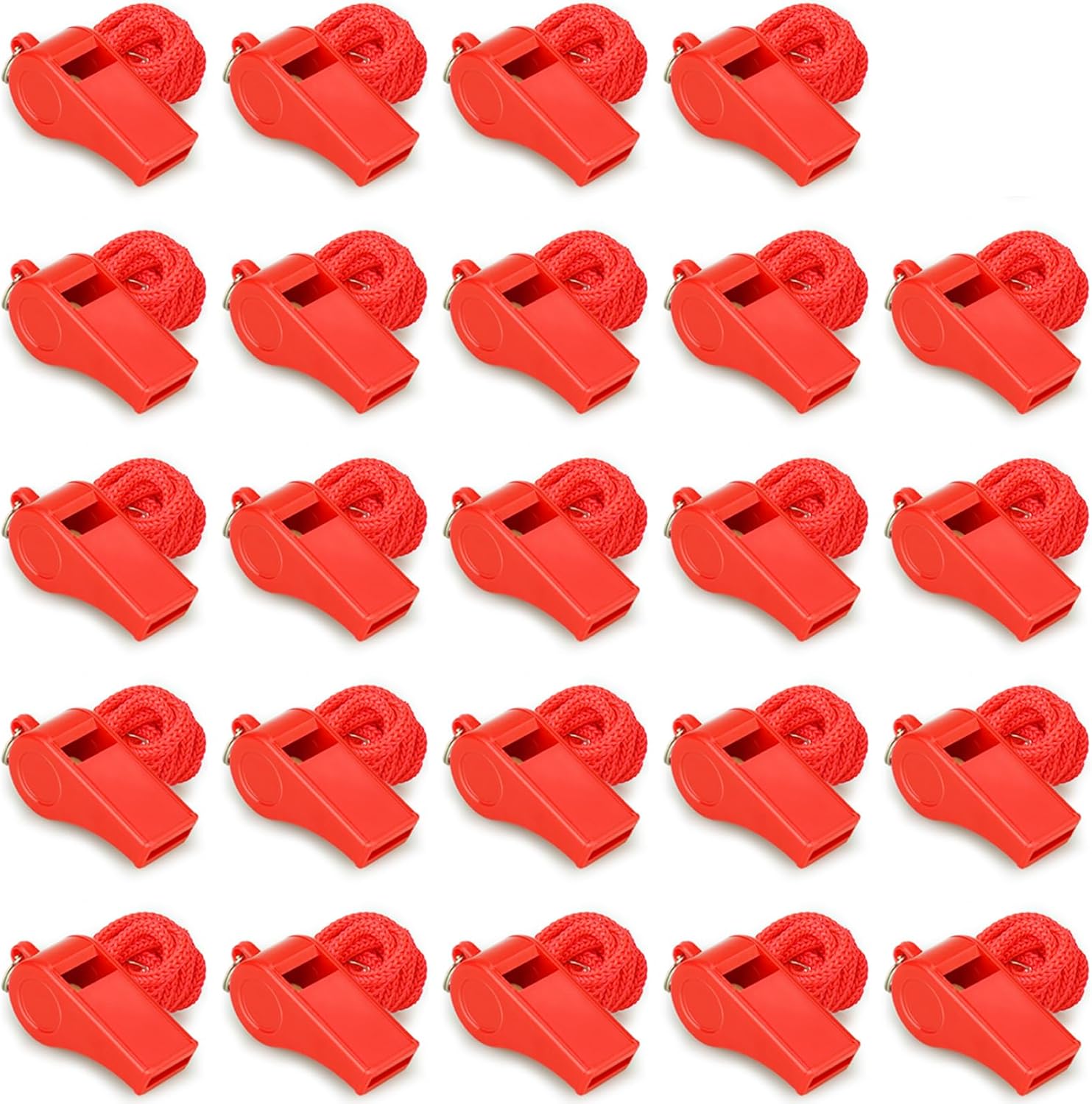 Red Emergency Whistles with Lanyard – Loud, Durable Plastic for Sports & Lifesaving Red Emergency Whistles with Lanyard – Loud, Durable Plastic for Sports & Lifesaving