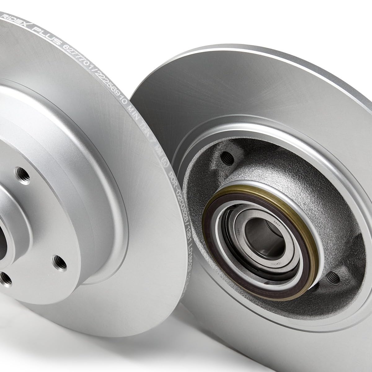 RIDEX PLUS 82B0990P 2x Disco freno Posteriore con mozzo portaruota con anello sensore magnetico integrato con cuscinetto ruota Compatibilità con RENAULT Clio 4 Hatchback BH