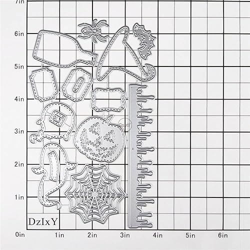 Miniatura 2 de DzIxY Troqueles de corte de metal de calabaza fantasma de Halloween para hacer tarjetas, juegos de troqueles de papel para grabar, álbum, plantillas