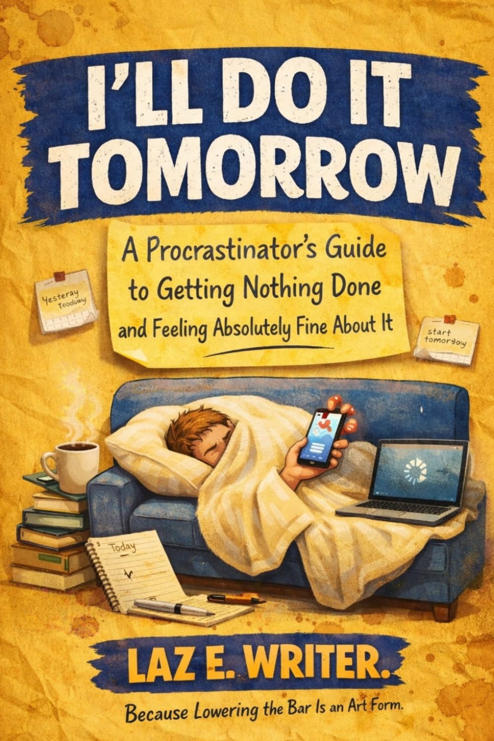 I'll Do It Tomorrow: A Procrastinator’s Guide to Getting Nothing Done and Feeling Absolutely Fine About It (The Bare Minimum Book Club Series)