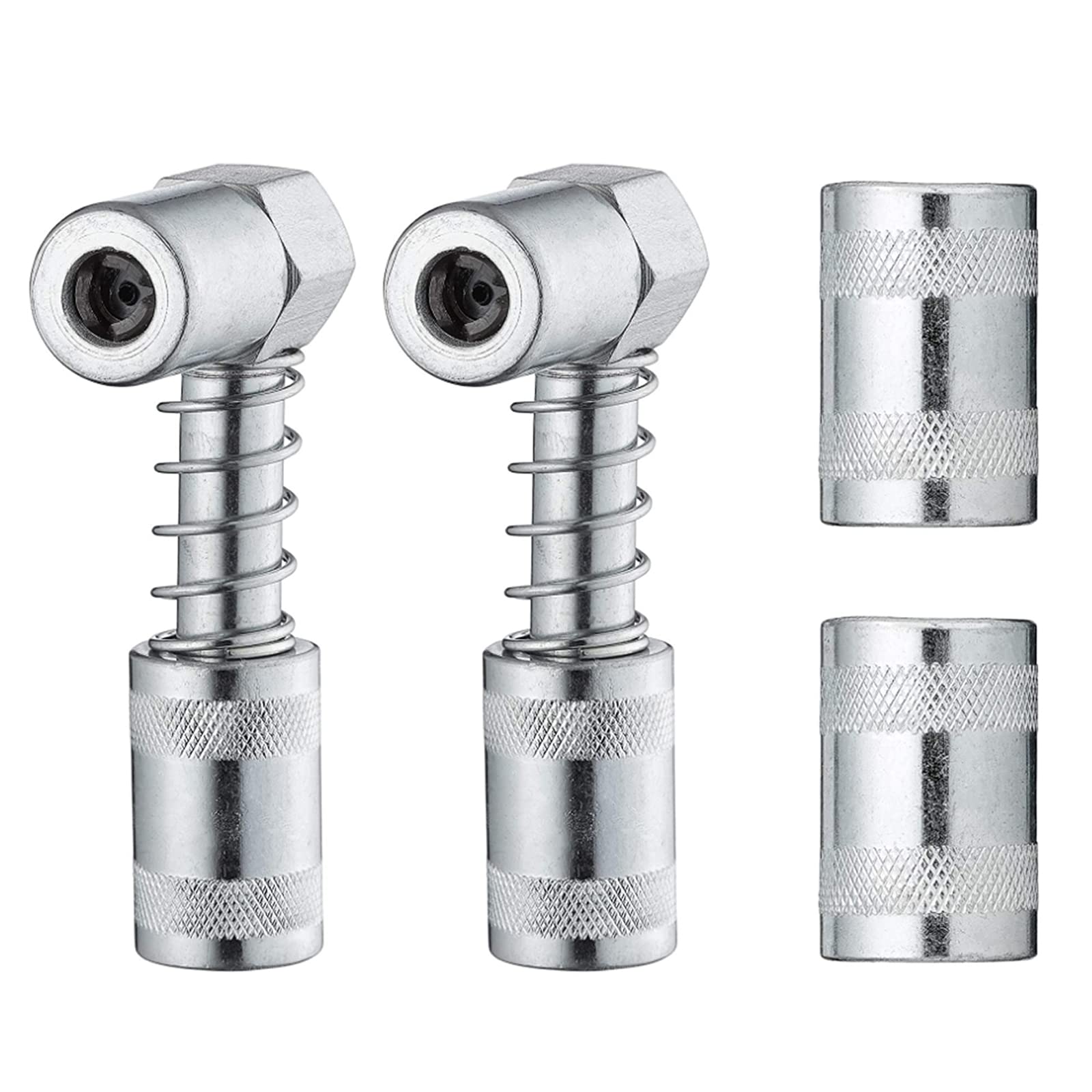 Buy Chris.W 4 Pieces 90 Degree Grease Coupler Silver Coupler Adapter, Grease Coupler Adapter