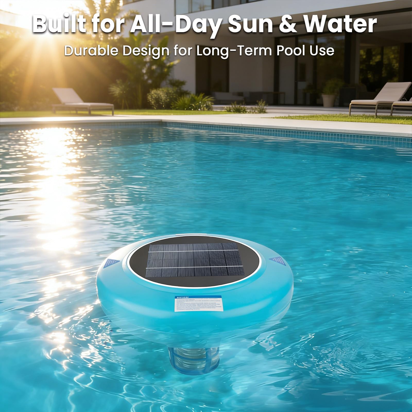 Appareil solaire d'entretien de l'eau de piscine pour piscines hors sol et