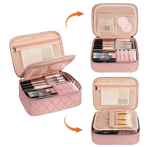 Miniatura 7 de OCHEAL Bolsa de maquillaje, bonita bolsa organizadora de maquillaje, bolsa de maquillaje para artículos de tocador, accesorios de cosméticos con