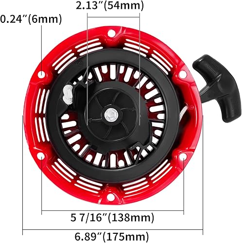 Miniatura 6 de Arrancador de retroceso GX160 con trinquete de varilla recta para motores GX160 GX200 4 tiempos 163196CC, arranque de arranque 5.56.5HP