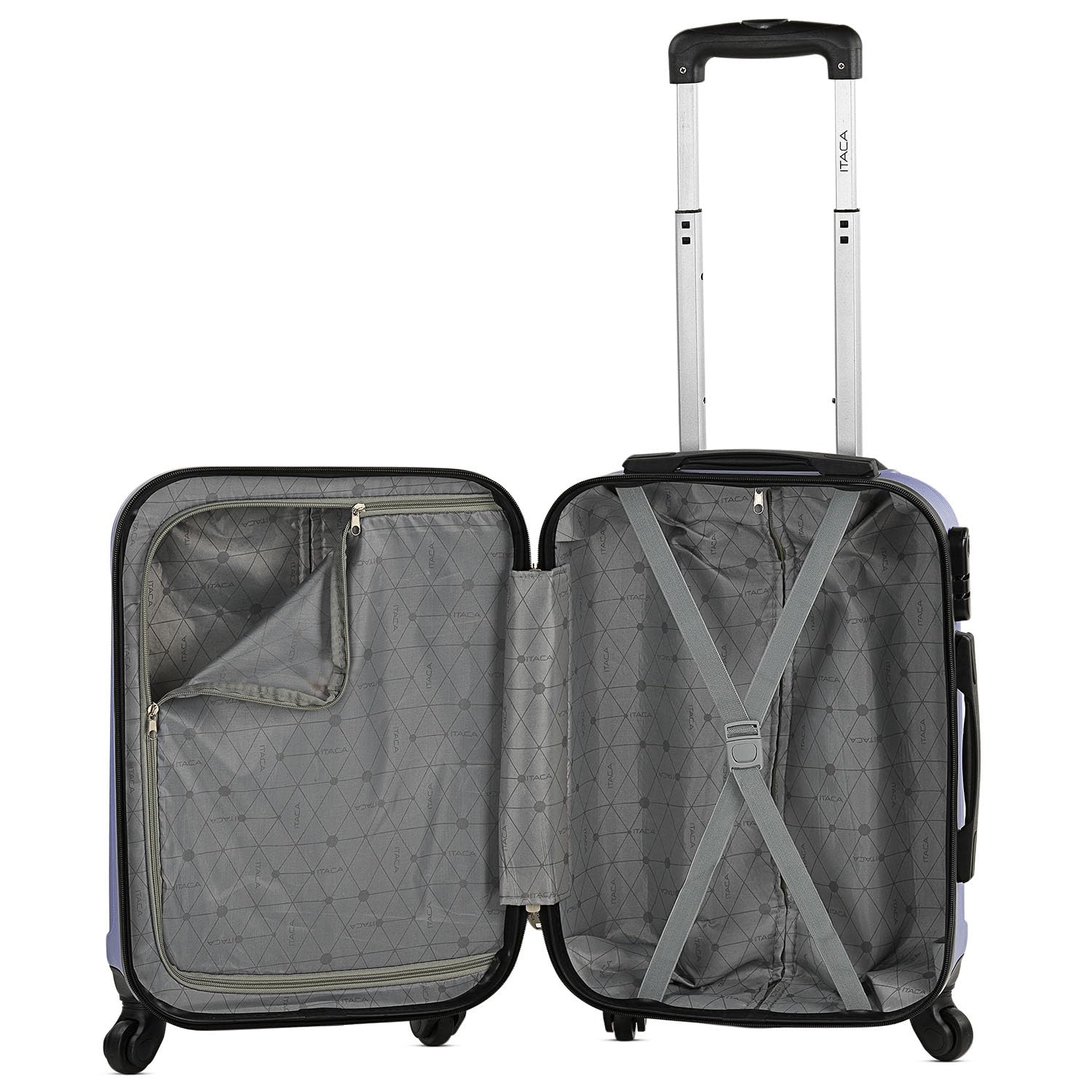 ITACA - Maleta de Cabina 55x40x20 - Maletas De Viaje Cabina Rígidas Trolley con 4 Ruedas Dobles para Avion Ligera Equipaje De Mano Candado de Combinación. Compatible Ryanair, Malva — view 9