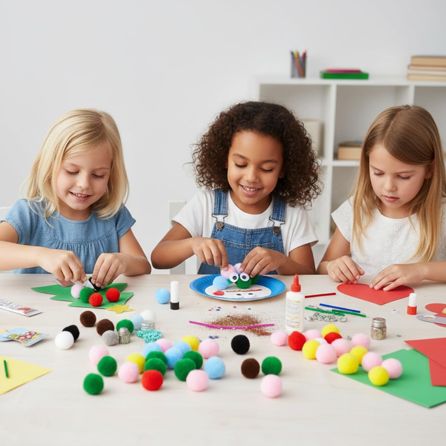 Touch of Nature Multicolor Pom-Poms - 40 Piece