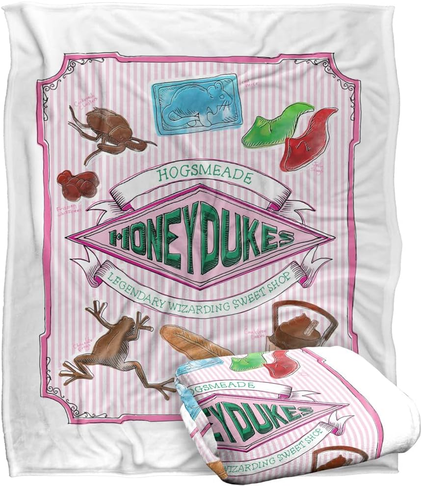 Harry Potter Blanket, 60"x80" Honeydukes Hogsmeade Label Silky Touch Super Soft Throw Blanket