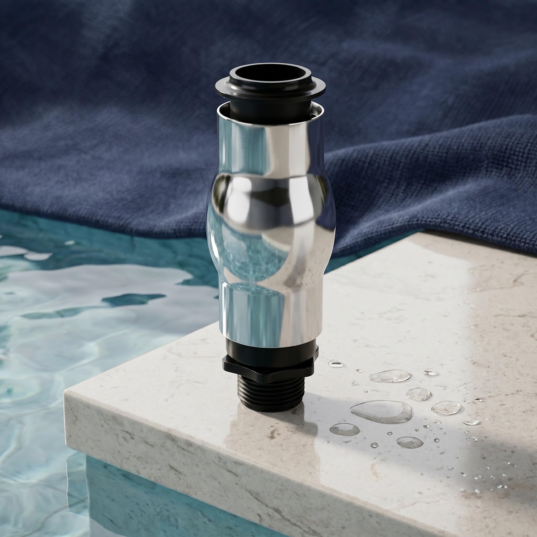 Toddmomy Boquilla para fuente de 2 piezas: Boquilla de chorro de espuma de 1" con rosca macho DN25 - de bomba de agua de acero inoxidable para estanque de jardín, rocalla, fuente de agua y