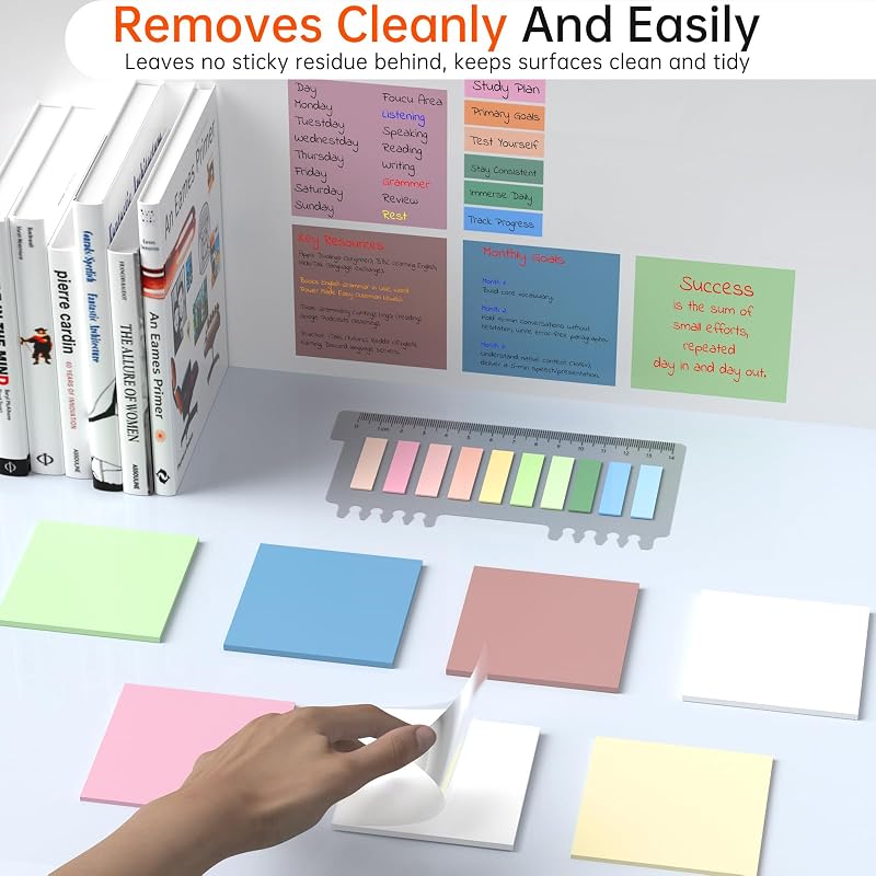 MEIGAONE Transparent Sticky Notes 3x3inch – product photo 8 of 9