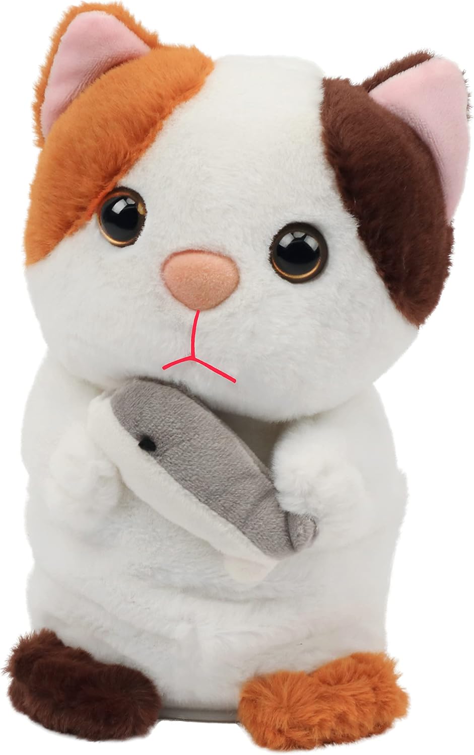 Hopearl Talking Kitty Repeats What You Say Cat with Fish Nodding Electric Interactive Animated Toy Speaking Plush Buddy Gifts for Toddlers, 7'' - Image 9