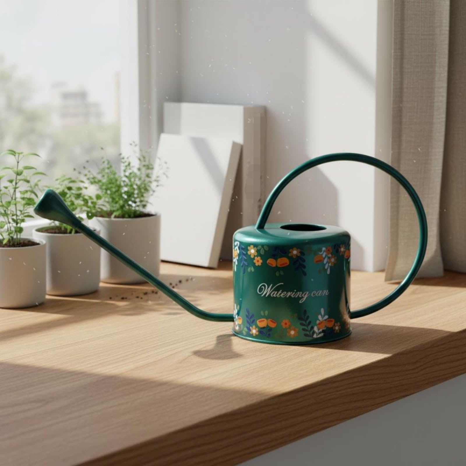 Arrosoir en Métal Arrosoir Plantes Arrosoir Jardin Arrosoir INOX 201 Arrosage Ciblé et Doux pour et Plus Abondant avec Poignée Boucle Adapté à Plantes en Pot Jardin Intérieur