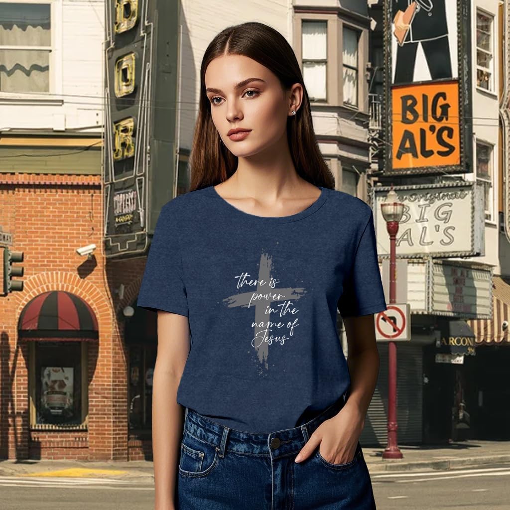 Jesus Shirts for Women Christian Love Like Jesus T-Shirt Faith Religious Tees - Image 4