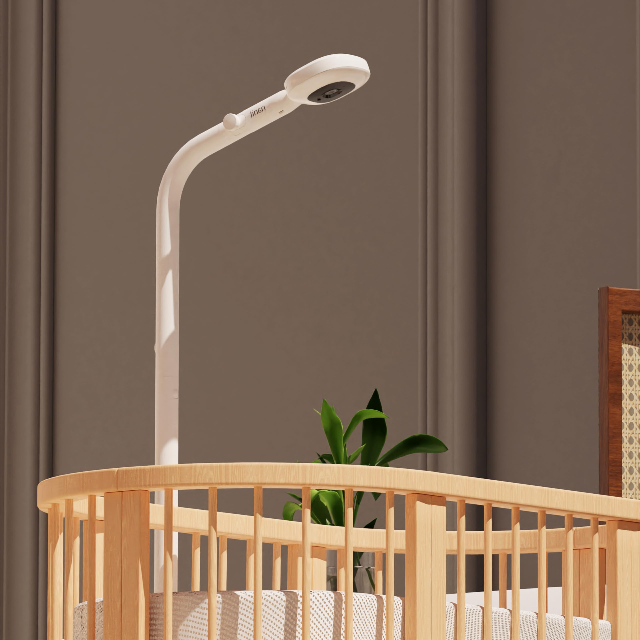 Nanit Pro Babyphone Caméra, Support et Bande - Caméra Bébé - 1080p Vidéo & Audio Bidirrectionnel - Blanc (Nanit Pro + Support au Sol)